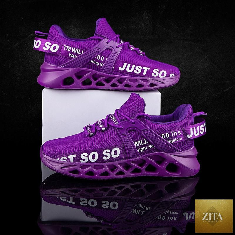 Purple women's sport sneakers by Stevvex with mesh upper, lightweight design, twist-bottom sole, ideal for running, walking, and gym activities.