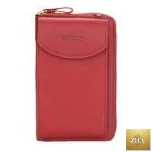 Elegant genuine leather handbag by Zita La Belle Elite featuring a small PU luxury crossbody bag with a phone wallet and purse design.