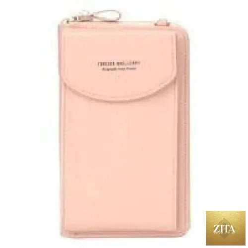 Elegant genuine leather handbag by Zita La Belle Elite, small PU luxury crossbody bag with purse clutch and phone wallet for women and girls.