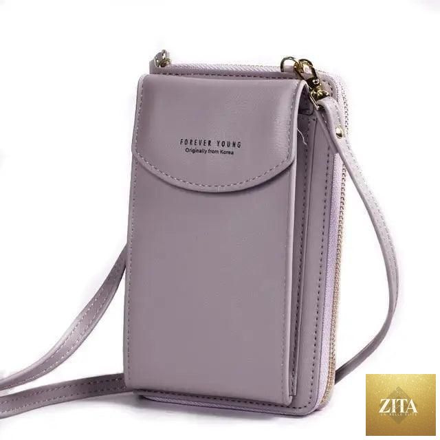 Elegant genuine leather Zita La Belle Elite small PU luxury handbag with crossbody strap, clutch style, perfect for women and girls.