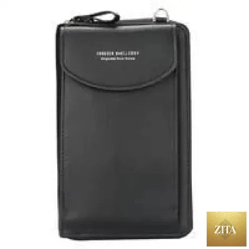 Elegant genuine leather handbag by Zita La Belle Elite featuring a small PU luxury crossbody bag with a purse, clutch, and phone wallet.