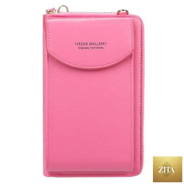Elegant Zita La Belle Elite genuine leather handbag with a compact design, crossbody strap, and stylish clutch features for women.