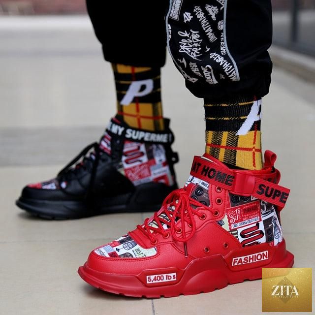 Stevvex men's red high-quality athletic sneakers with breathable mesh, lightweight design, and non-slip sole for sports and running.