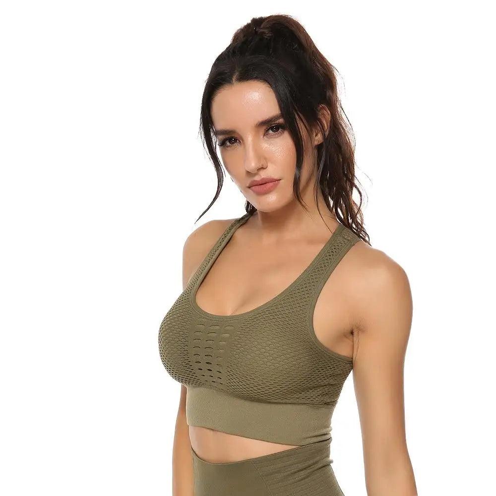 Stevvex women's backless solid workout sports bra and yoga vest, quick-dry fabric, ideal for running, gym, and yoga exercises.