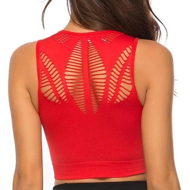 Stevvex women's backless solid quick-dry workout sports bra and yoga vest for running, gym, and yoga exercises.