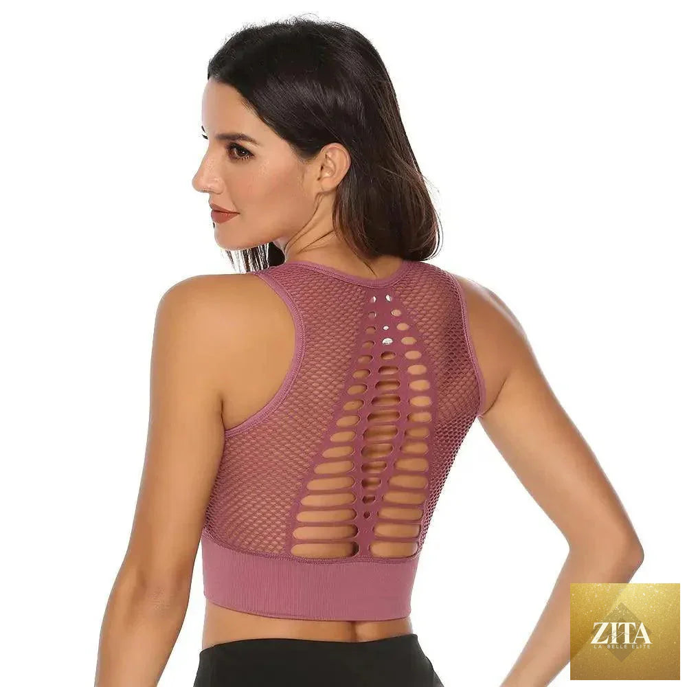 Stevvex women's backless workout T-shirt and sports bra, quick-dry yoga vest, suitable for running and gym exercises.