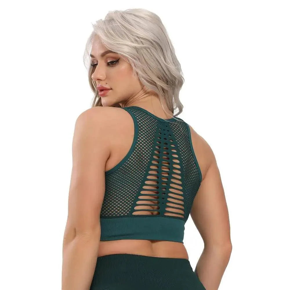 Stevvex women's backless solid workout sports bra and yoga vest, quick-dry, suitable for running and gym exercises.