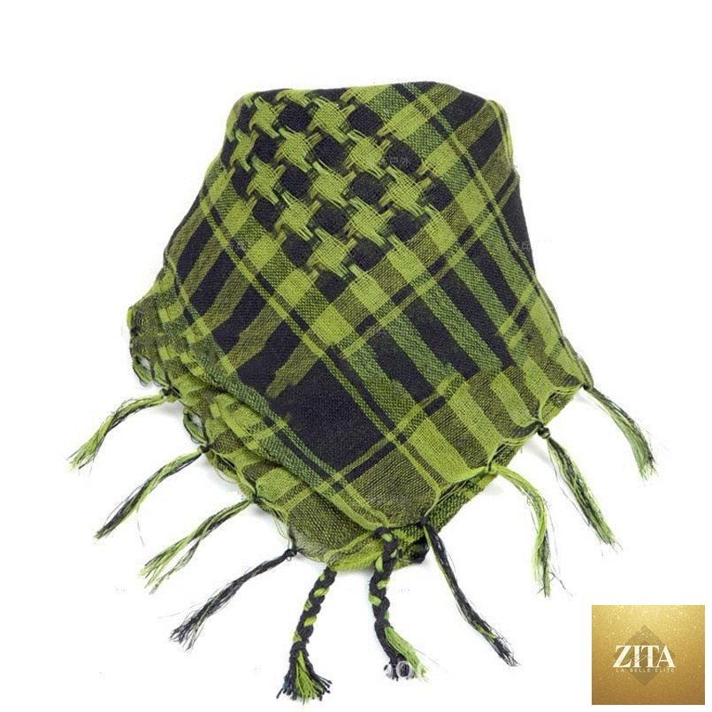 Windproof winter military scarf by Stevvex, unisex Arab keffiyeh with tassels, suitable for head and neck in desert and tactical styles.