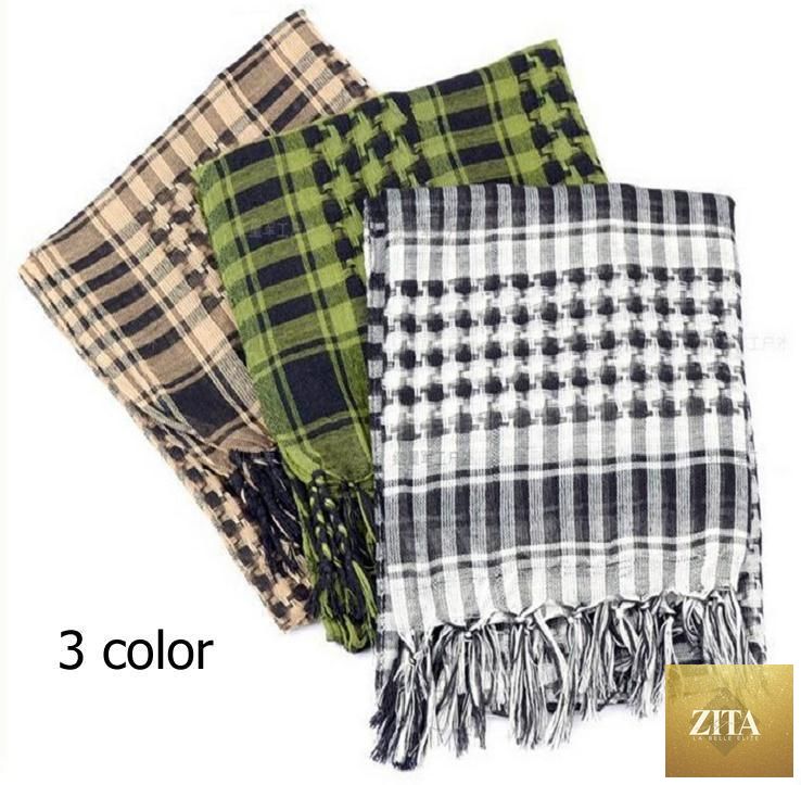 Stevvex military desert keffiyeh scarf with tassels, windproof winter scarf for women and men, tactical Arab head and neck wrap