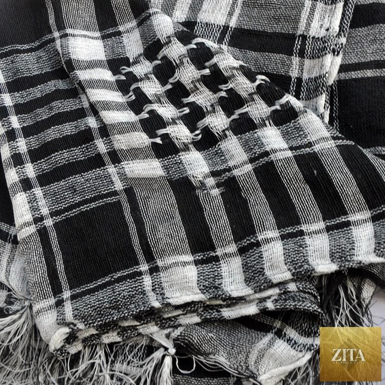 Stevvex military-style windproof winter scarf with tassels, desert Arab keffiyeh design, suitable for women and men, tactical head and neck wrap