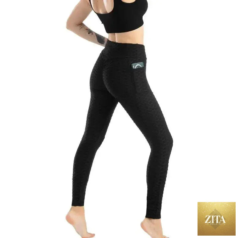 Stevvex women's high waist fitness leggings with pockets, designed for workout and running, featuring a push-up style and comfortable fit.