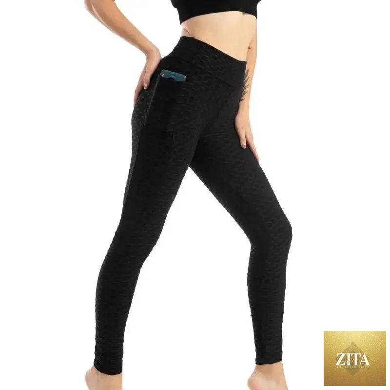 Stevvex women's high waist fitness leggings with pockets, designed for workout, running, and gym activities, featuring a push-up style.