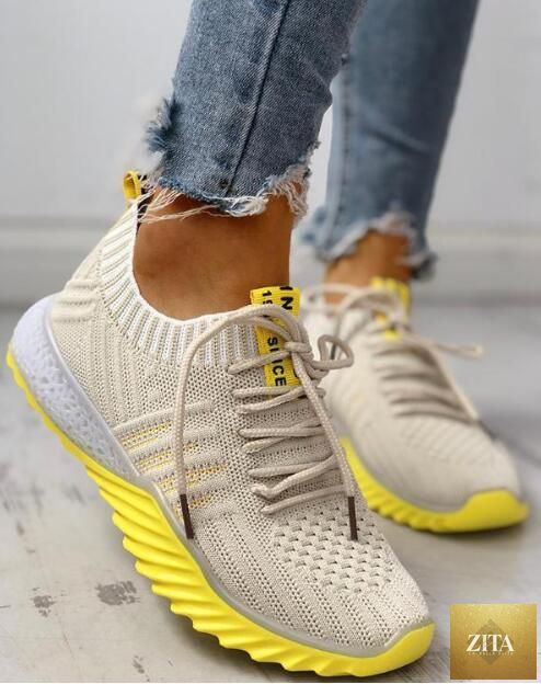 Stevvex women's mesh platform sneakers featuring slip-on design, lightweight comfort, modern casual style, and vulcanized sole.