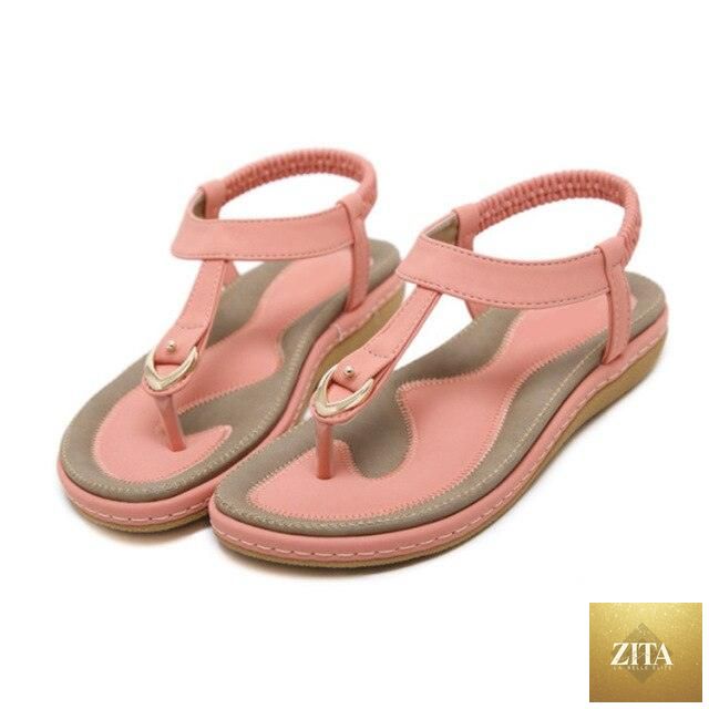 Stevvex women's flat heel summer flip flops with T-strap, elastic straps, soft sole, ideal for beach and casual wear.