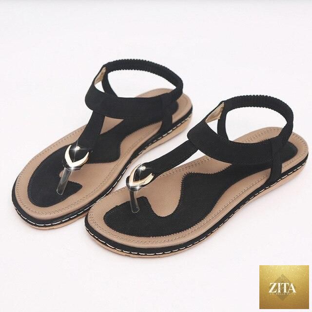 Stevvex women's flat heel summer flip flops with T-strap, elastic straps, soft sole, perfect for beach and casual wear.