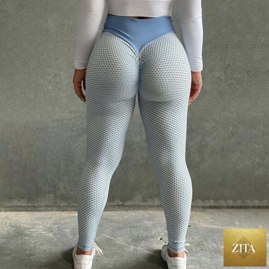 Stevvex high-waisted yoga leggings for women, thick, seamless, elastic, push-up fit, ideal for active fitness and yoga workouts.