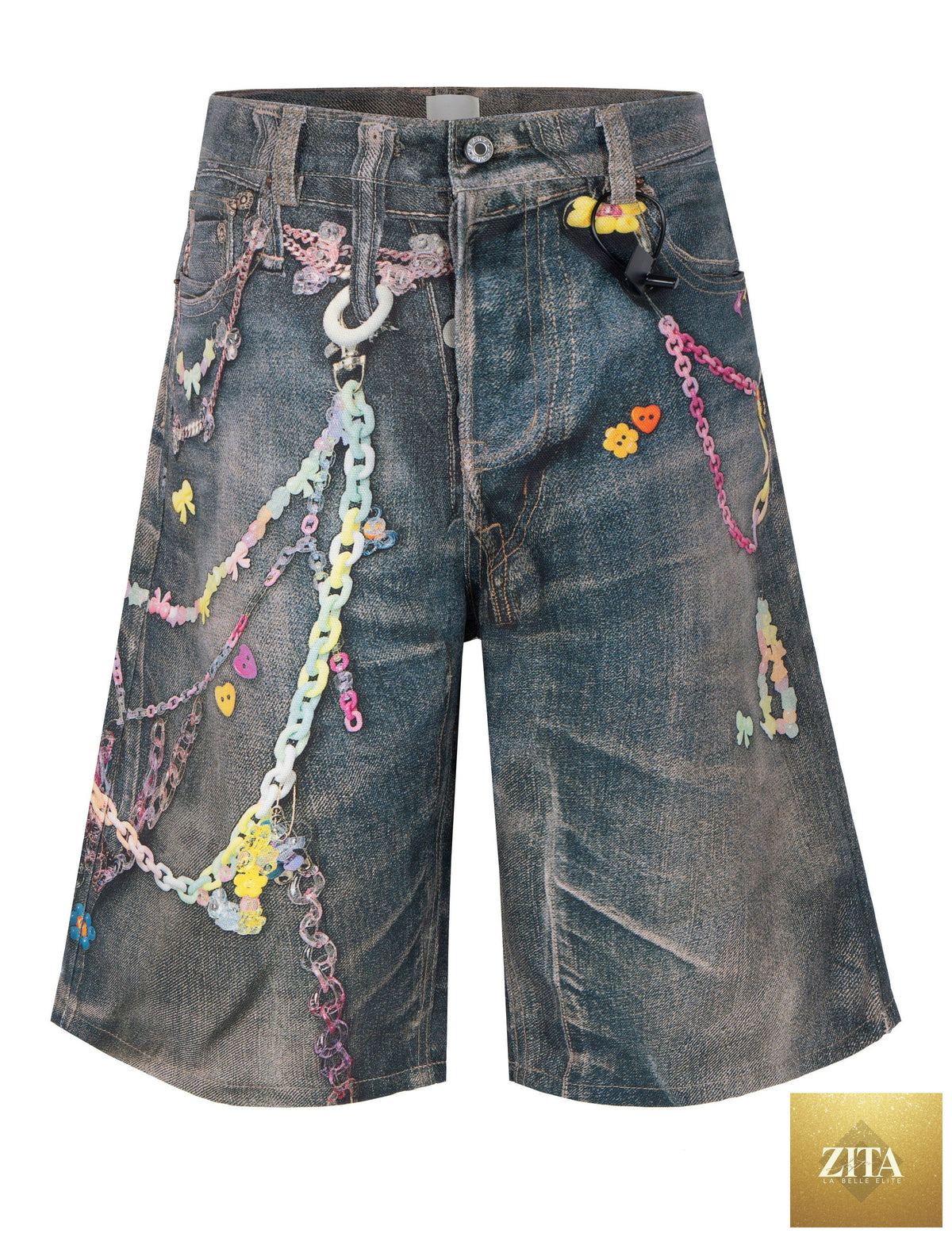 Undeveloped Lucky Denim Shorts shown in a casual fit, featuring classic blue denim fabric and a stylish, relaxed design.
