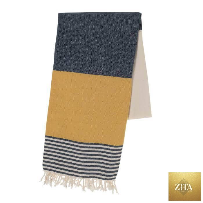 Multi-color Turkish towel bundle by Zita La Belle Elite featuring vibrant striped Turkish towels for beach or bath use.