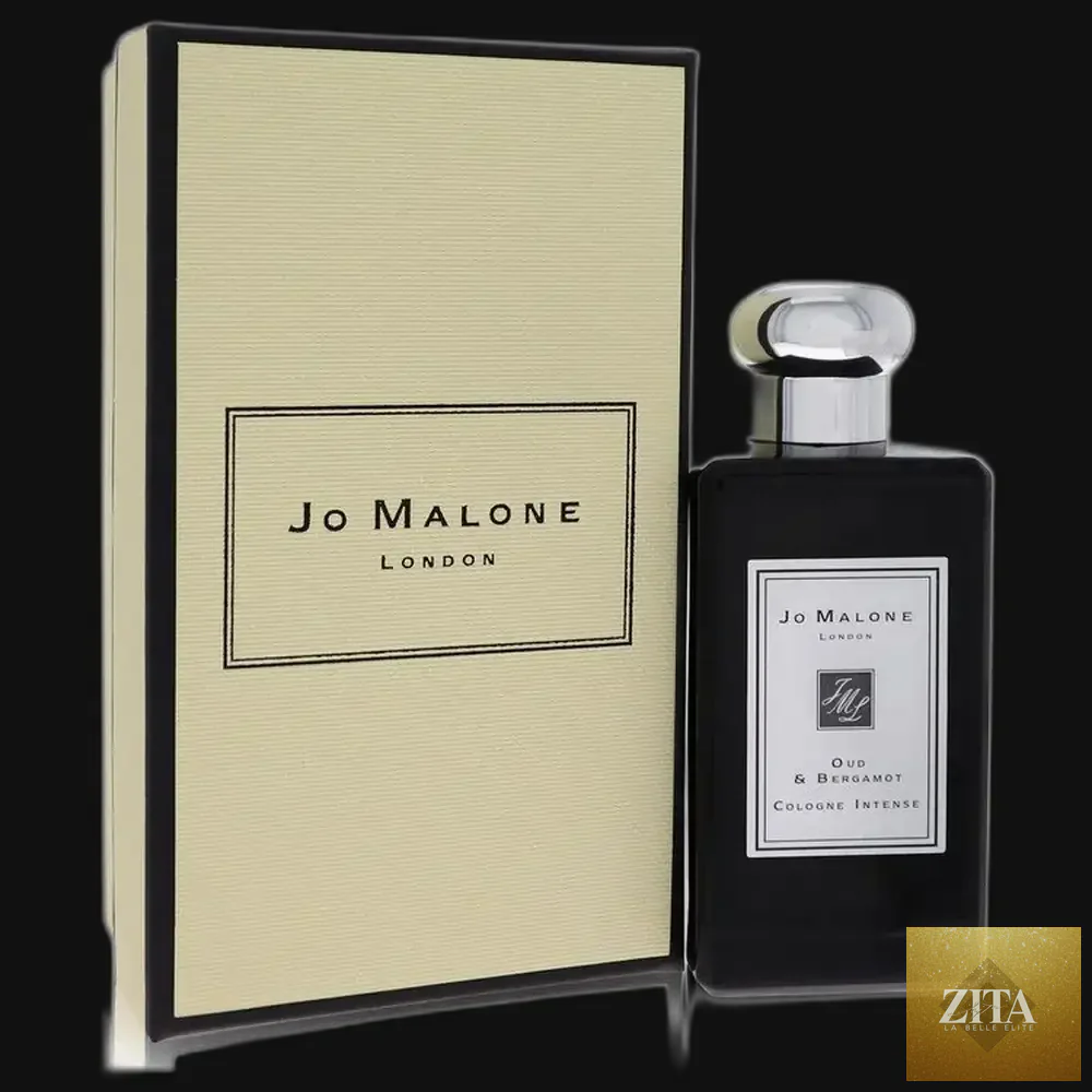 Zita La Belle Elite Oud & Bergamot Cologne Intense perfume spray in 3.4 oz bottle, unisex fragrance with citrus and woody notes.