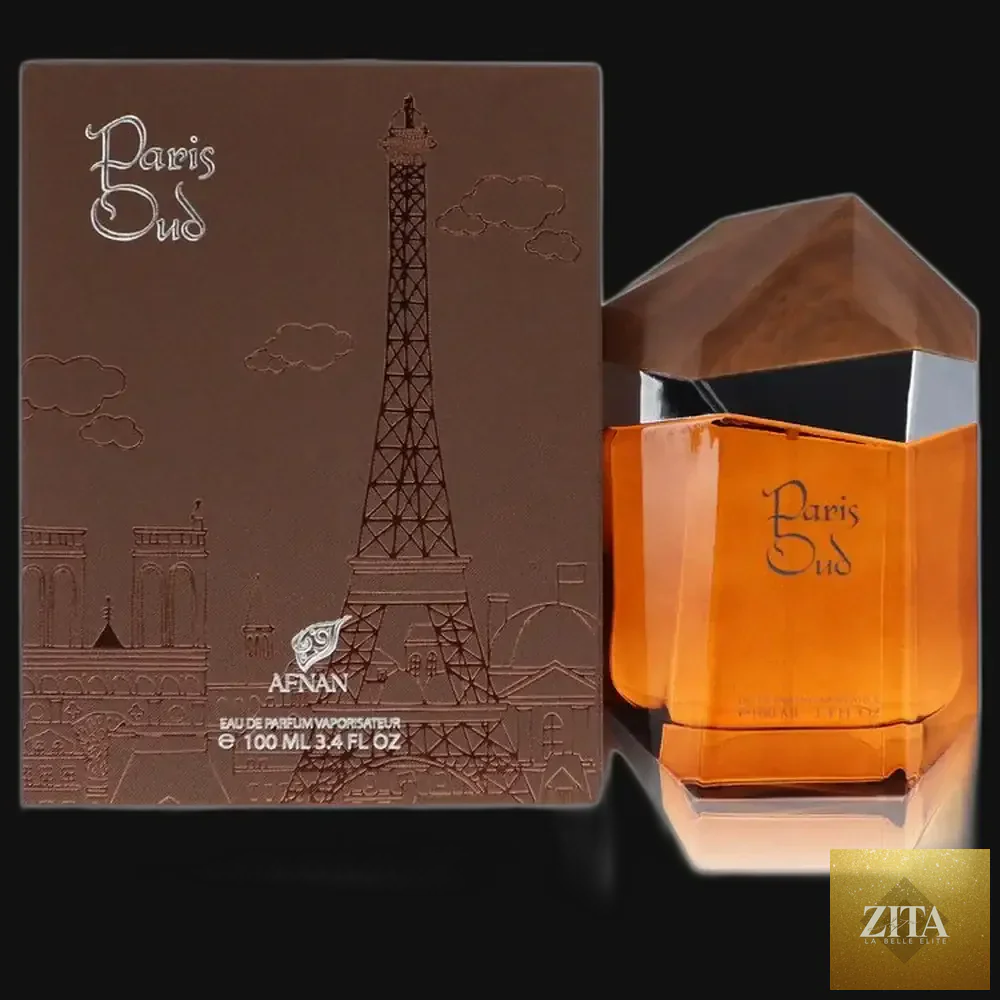 Paris Oud by Afnan Perfume for Women, 3.4 oz eau de parfum spray, elegant bottle with a luxurious fragrance.