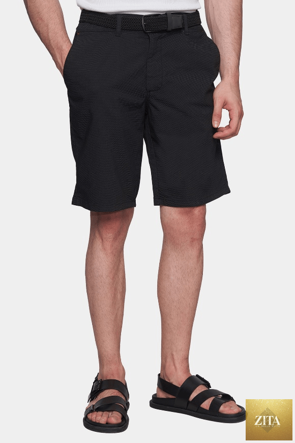 Black Summer Shorts from Bright Moons featuring a casual fit and comfortable fabric, suitable for warm weather wear.