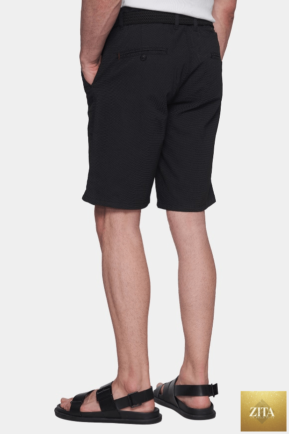 Black summer shorts by Bright Moons, casual and comfortable shorts with a relaxed fit, perfect for warm weather.