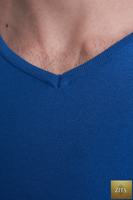 Bright Moons The Essential Shirt in Marine Blue, featuring a casual fit and classic collar, displayed on a neutral background.