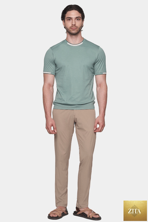 Bright Moons Essential Shirt in spearmint color, showing a casual long-sleeve shirt with a relaxed fit and soft fabric.