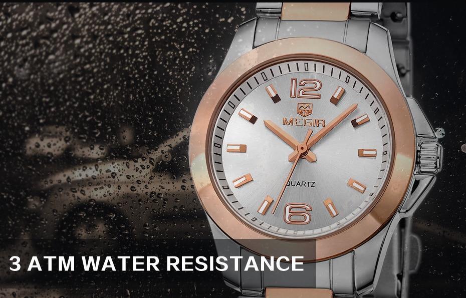 Elegant Stevvex luxury gold rose women’s waterproof analog wristwatch with modern stylish design.
