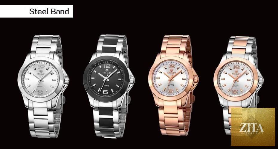 Stevvex women's luxury gold rose modern waterproof analog wristwatch with stylish elegant design.