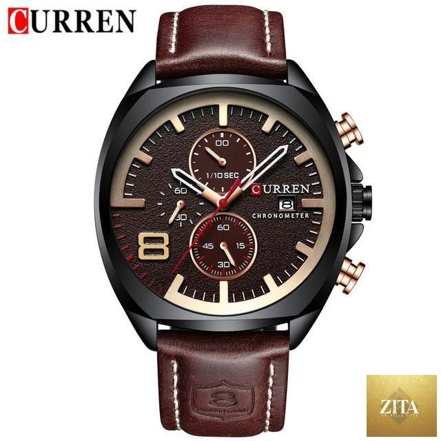 Men's Stevvex retro square-round waterproof watch with leather strap, chronometers, and classic design.