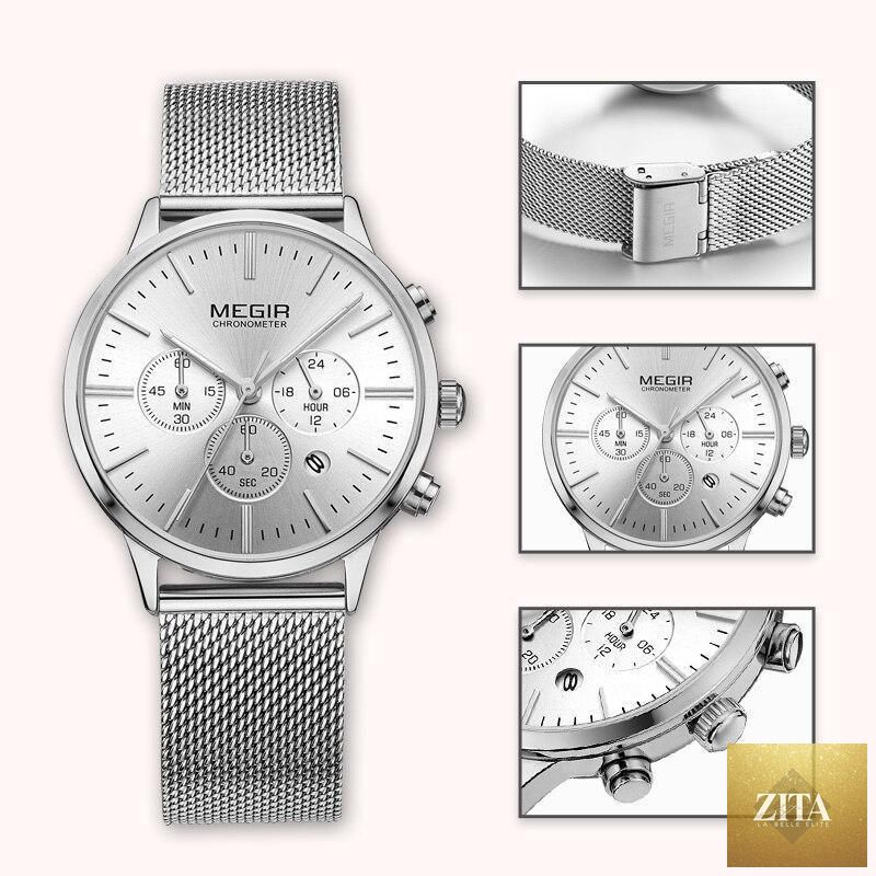 Luxury Stevvex women’s black quartz wristwatch with stainless steel strap, stylish business fashion accessory.
