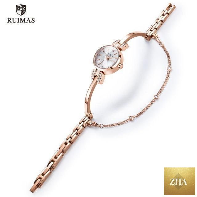 Luxury Stevvex small silver women’s watch with modern bracelet design, round face, quartz movement, waterproof wristwatch.