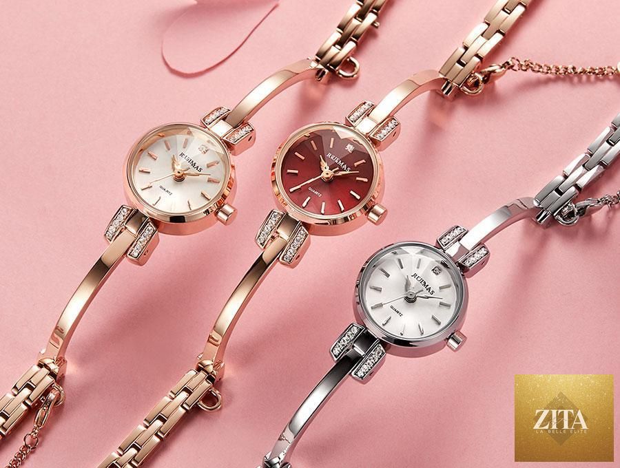 Silver women's modern bracelet wristwatch by Stevvex with mini round face, quartz movement, waterproof design, stylish and elegant.