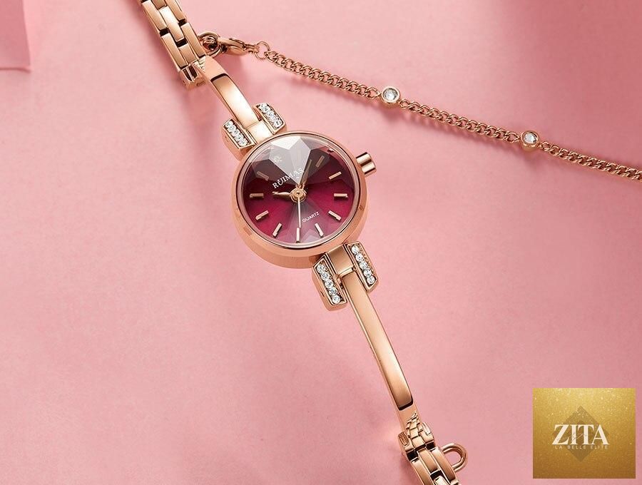 Stevvex luxury silver women’s modern bracelet wristwatch with mini round dial, quartz movement, waterproof design, stylish accessory.