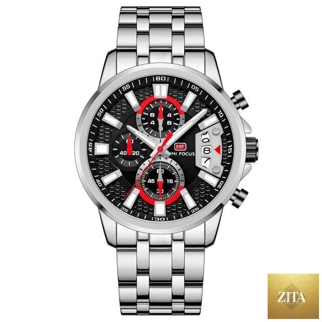 Stevvex men's quartz waterproof luxury wristwatch with colorful dial, stainless steel case, and elegant analog design.