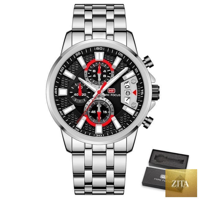 Stevvex men's luxury quartz waterproof wristwatch with colorful dial, stainless steel case, and elegant analog design.