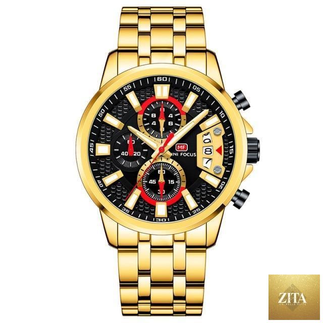 Stevvex men's quartz waterproof luxury wristwatch with colorful dial, stainless steel band, and elegant analog design.