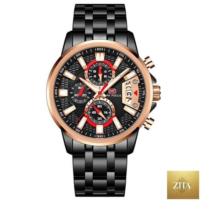 Stevvex men's quartz waterproof luxury wristwatch with colorful dial, stainless steel band, and elegant analog design.