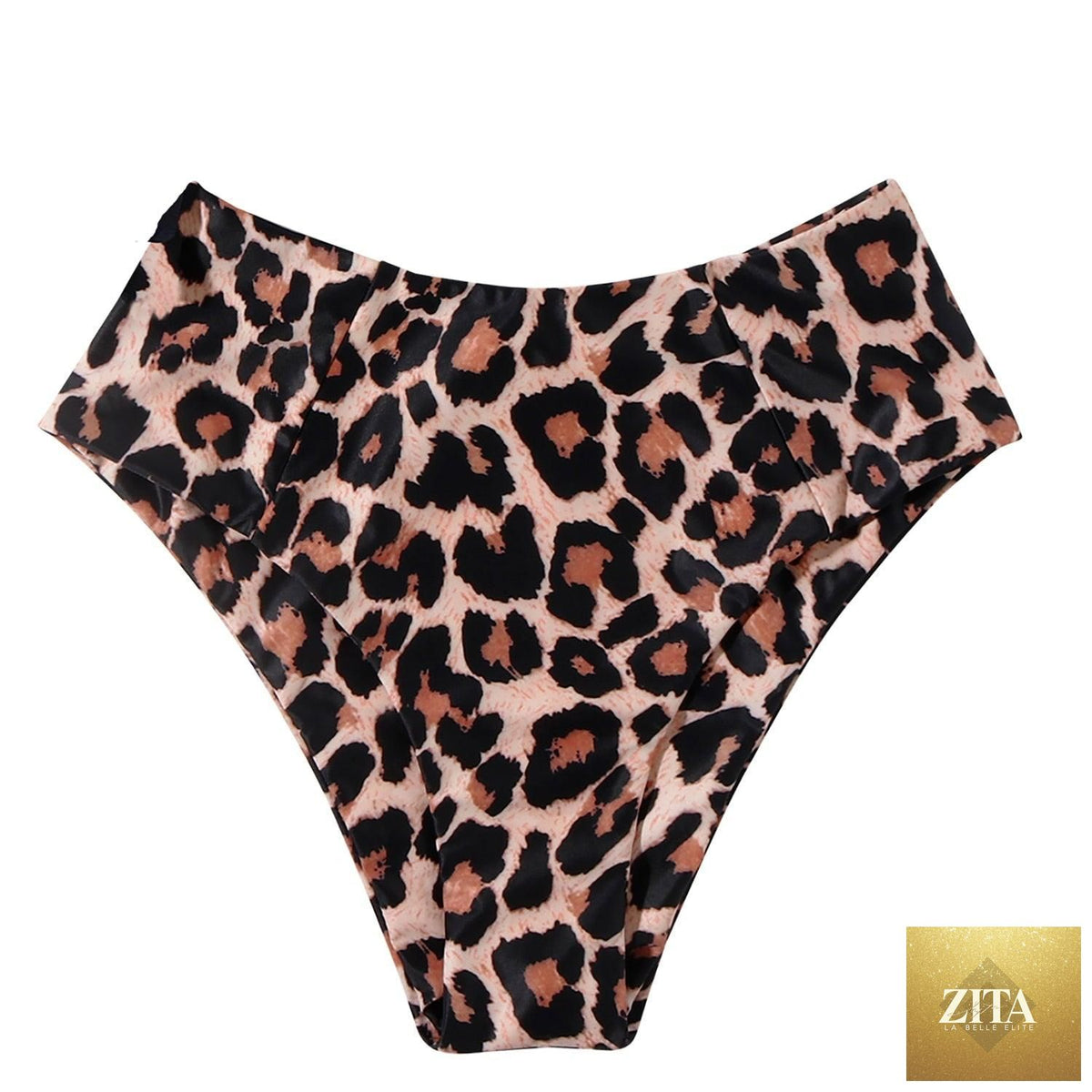 Women’s leopard print bikini by Stevvex featuring one-shoulder top and high-waist bottoms, perfect for summer beachwear.