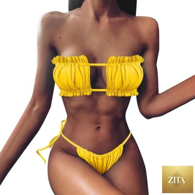 Women’s luxury leopard high waist bikini set by Stevvex featuring push-up bra, tie-side cutouts, high cut, padded swimwear for women.