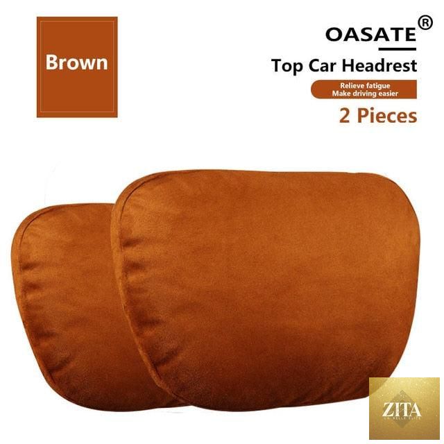 Stevvex luxury car neck pillow with soft, adjustable support for head and neck, designed for comfort during travel.