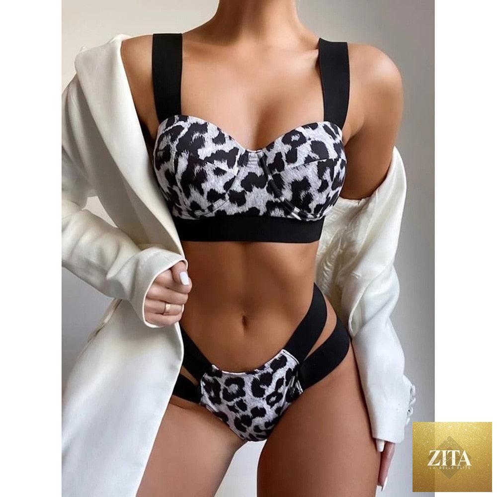 Stevvex luxury black high waist bikini set for women, 2-piece swimwear with push-up design, perfect for beach and swimming.