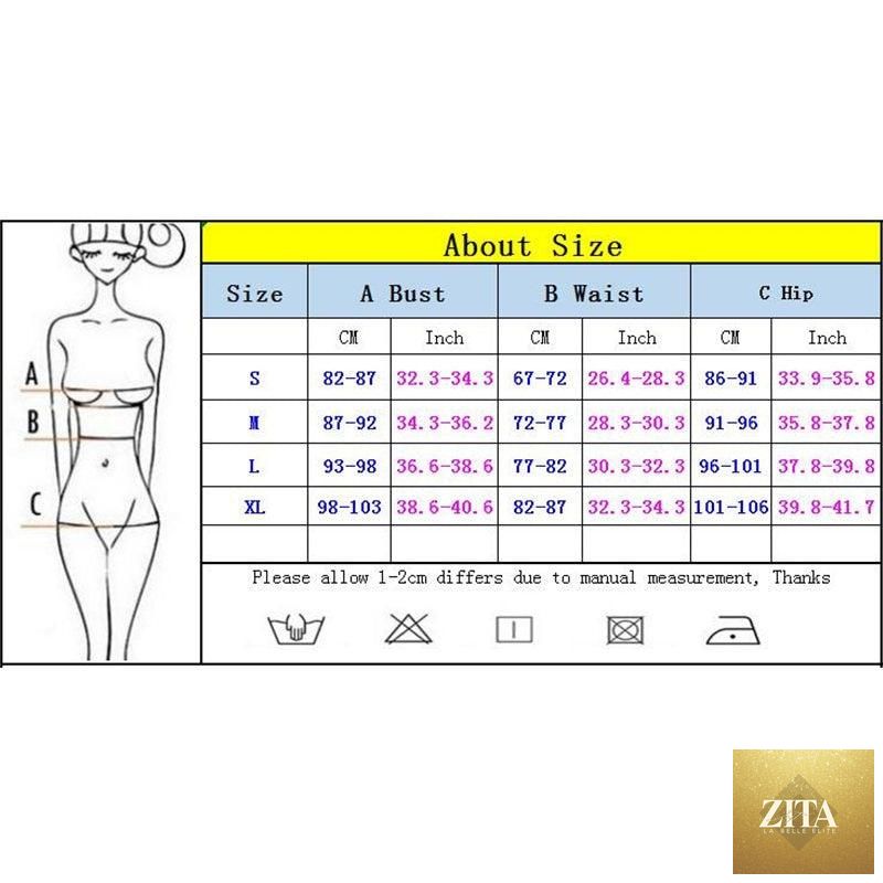Women’s high waist bikini swimsuit with metal ring accents, cross bandage design, and tie-back closure, by Stevvex.