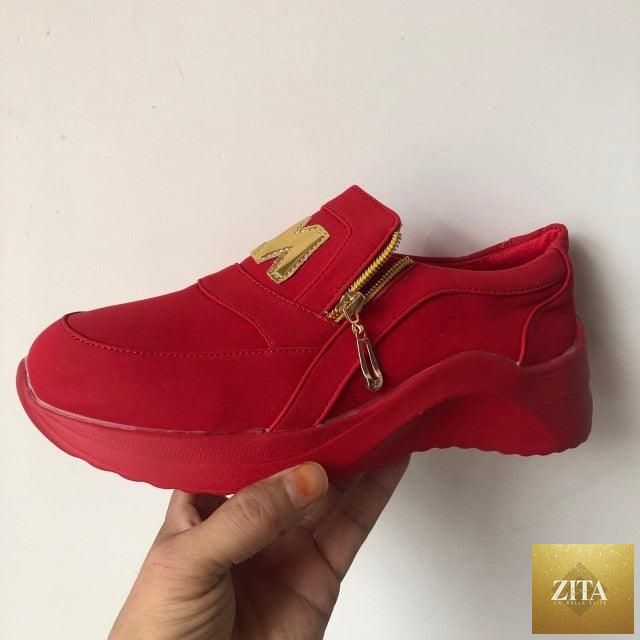 Women Stevvex elegant sneakers with thick soles, breathable mesh, lace-up design, ideal for casual and athletic wear.