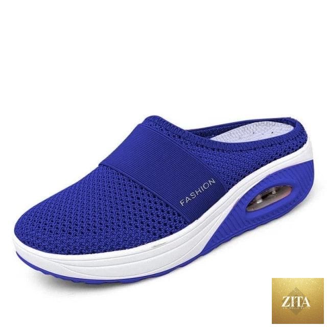 Women Stevvex fashion platform sandals with breathable mesh, air cushion sole, lightweight design, perfect for beach and casual wear.