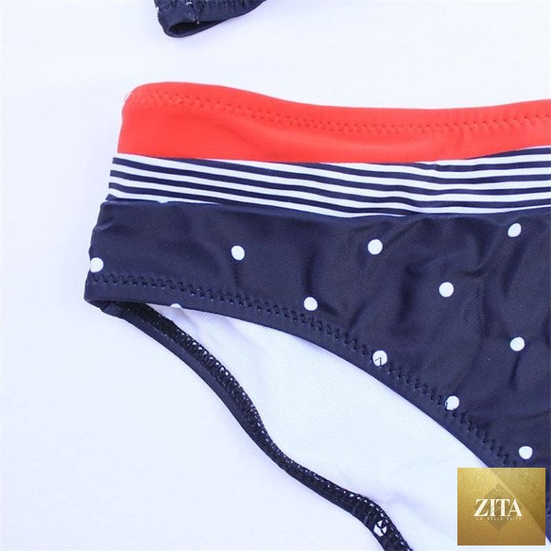 Stevvex women's high waist bikini set with puff sleeves, solid color, backless design, perfect for summer beachwear and swimming.