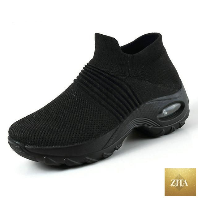 Stevvex women's casual chunky sneakers with platform, mesh upper, air cushion sole, slip-on design, comfortable walking shoes.