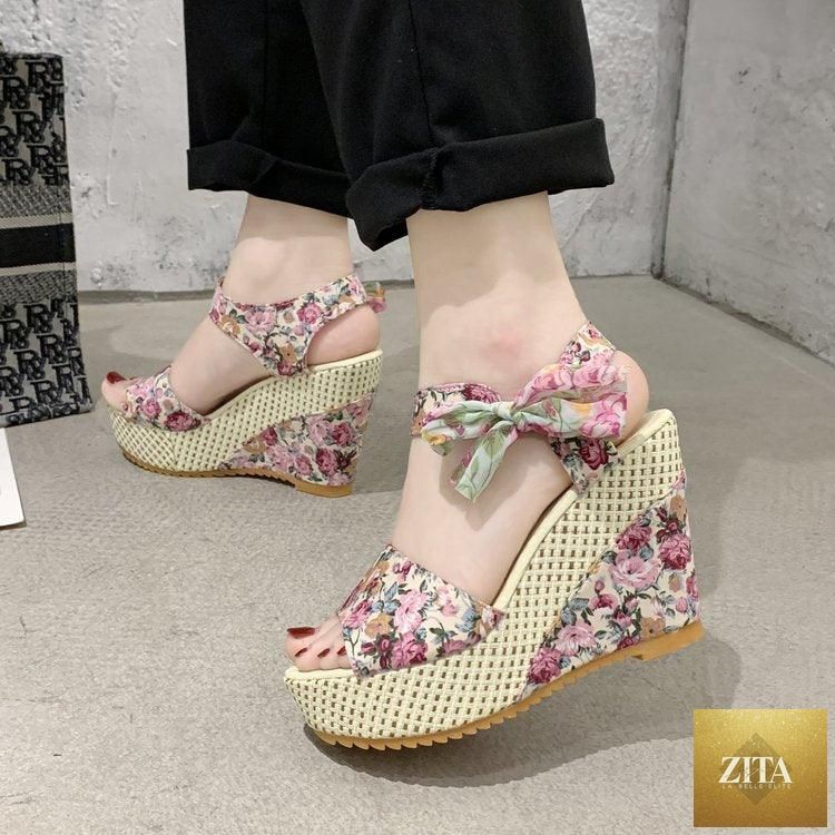 Stevvex women’s high heel summer sandals with bowknot design, ankle strap, lace-up platform, and slingback dress shoes.