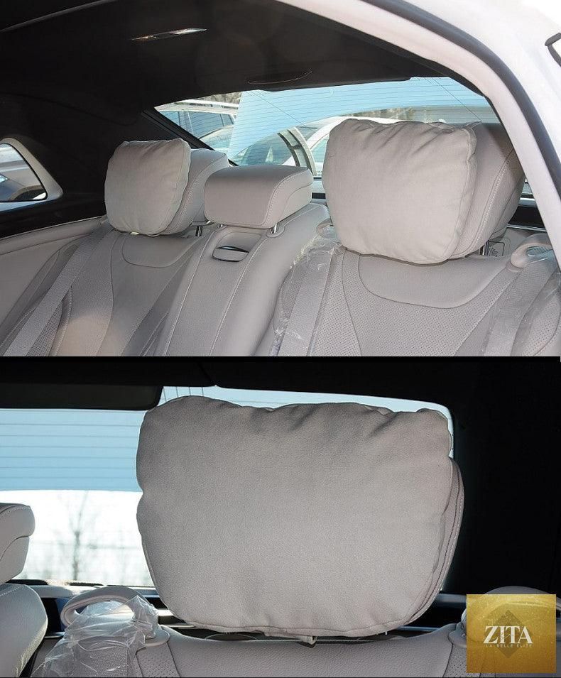 Stevvex luxury car neck pillow with adjustable support, soft seat cushion, and headrest for comfortable travel and neck relief.
